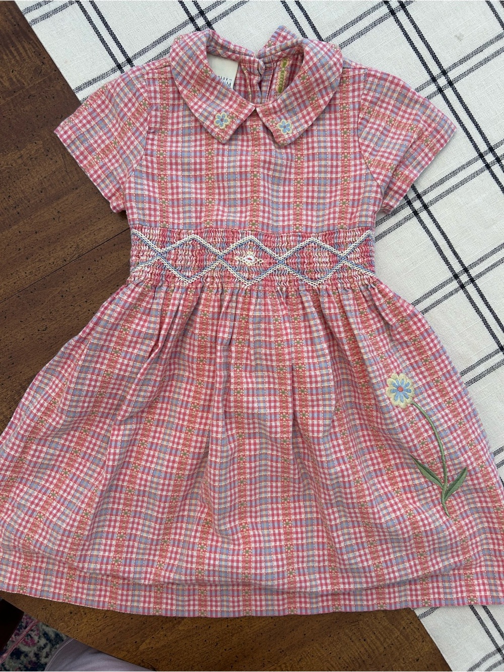 Vintage Smocked Bundle Toddler Girls Dresses 2T - Picture 9 of 16